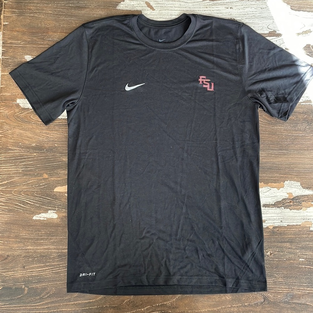 FSU Nike Dri-Fit Men’s Medium Black Short Sleeve T-Shirt With FSU Logo
